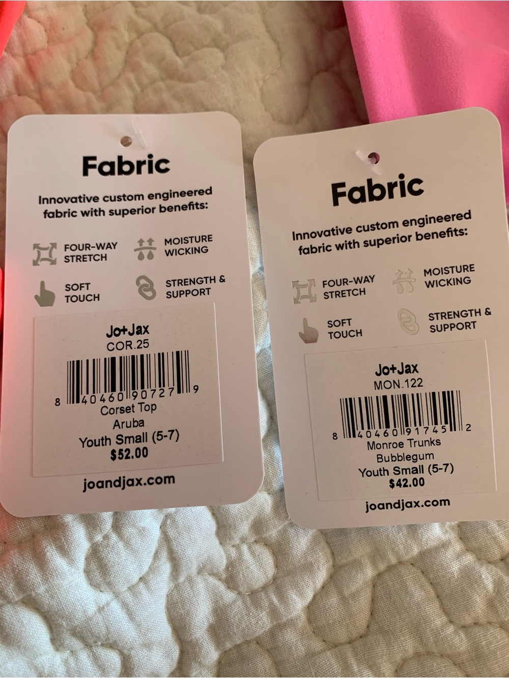 Jo + Jax Corset Top Set Aruba and Pink Youth Small NWT - Picture 4 of 5
